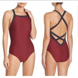 ROD BEATTIE | BLEU One Piece Ribbed Swimsuit NWOT